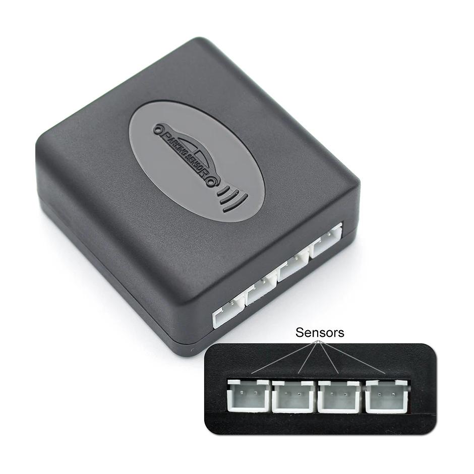 GreenYi voiture Parking capteur Assistant Parktronics 4 noir/argent/blanc 13mm plat capteurs inverse