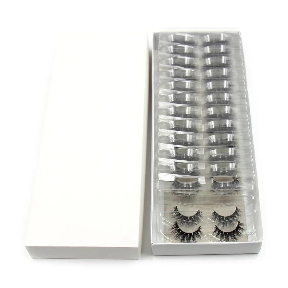 LEHUAMAO 30/60/100 paires de cils de vison sans boîte cils de vison 3D courts faux cils de vison nat
