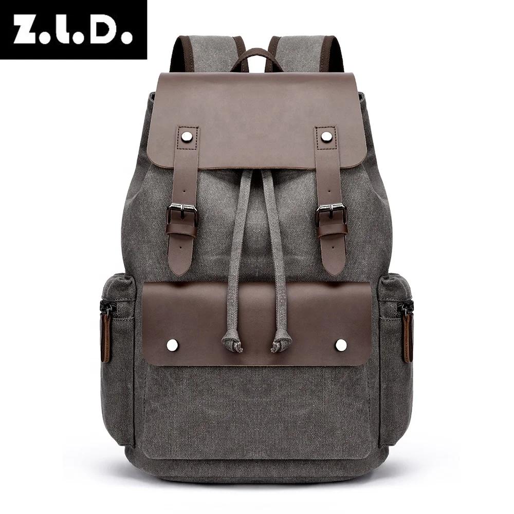 Sac à dos vintage en toile rétro pour homme, grande capacité 20-35L, sac antivol résistant à l'usure