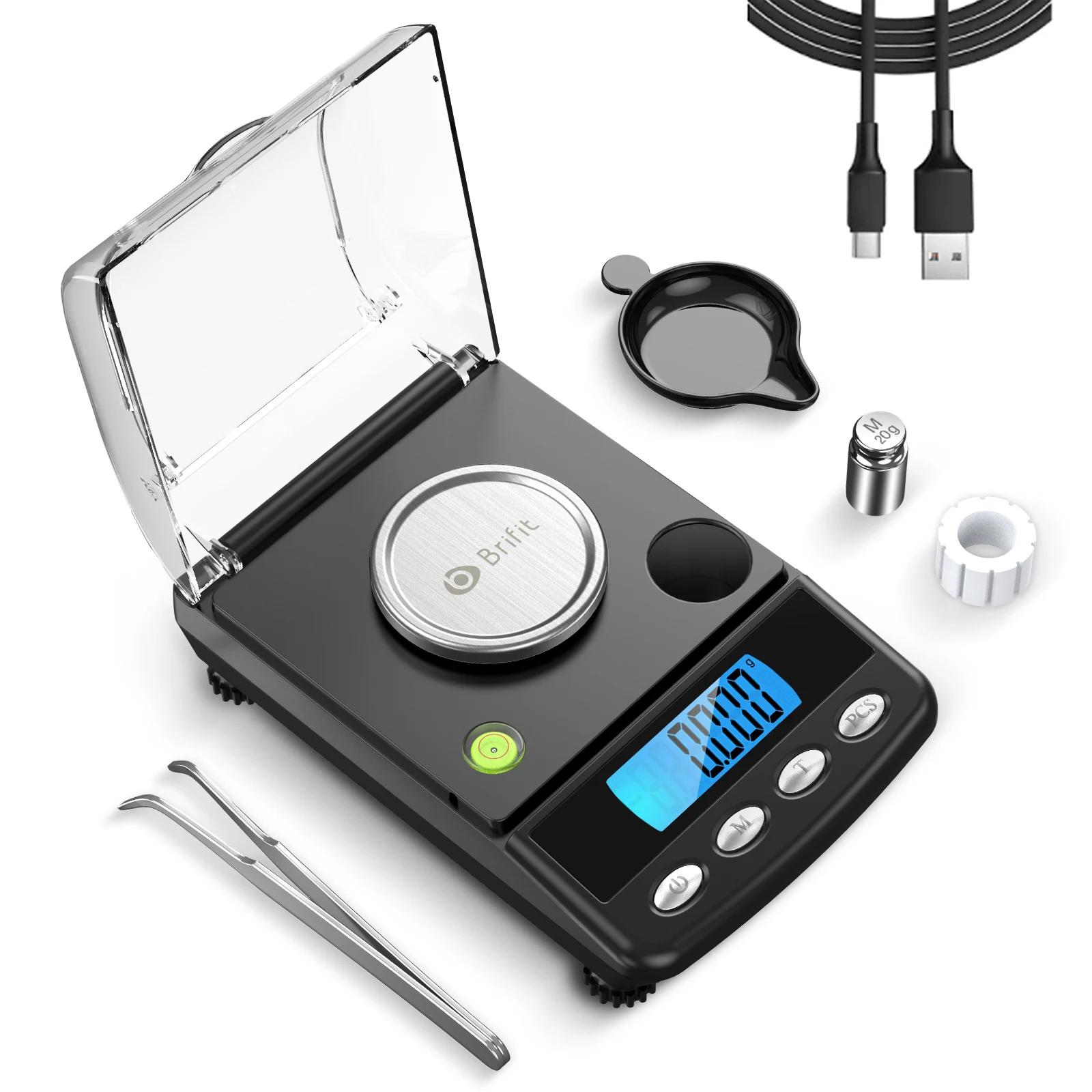 0.001g Balance numérique de précision 20g alimenté par USB Balance électronique LCD Mini Balance de