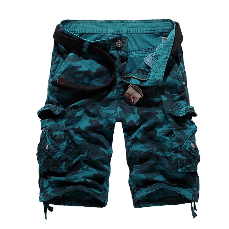 Shorts Cargo Camouflage Homme Nouvelle Collection 2026 – Coupe Ample Militaire Estivale – Taille US