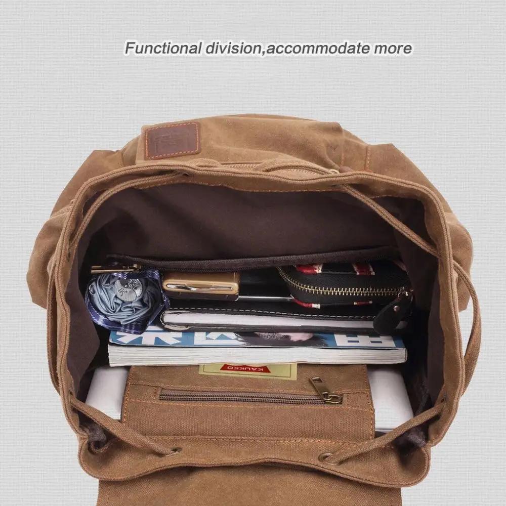 Sacs à dos en toile vintage hommes et femmes sacs voyage étudiants décontracté pour randonnée voyage