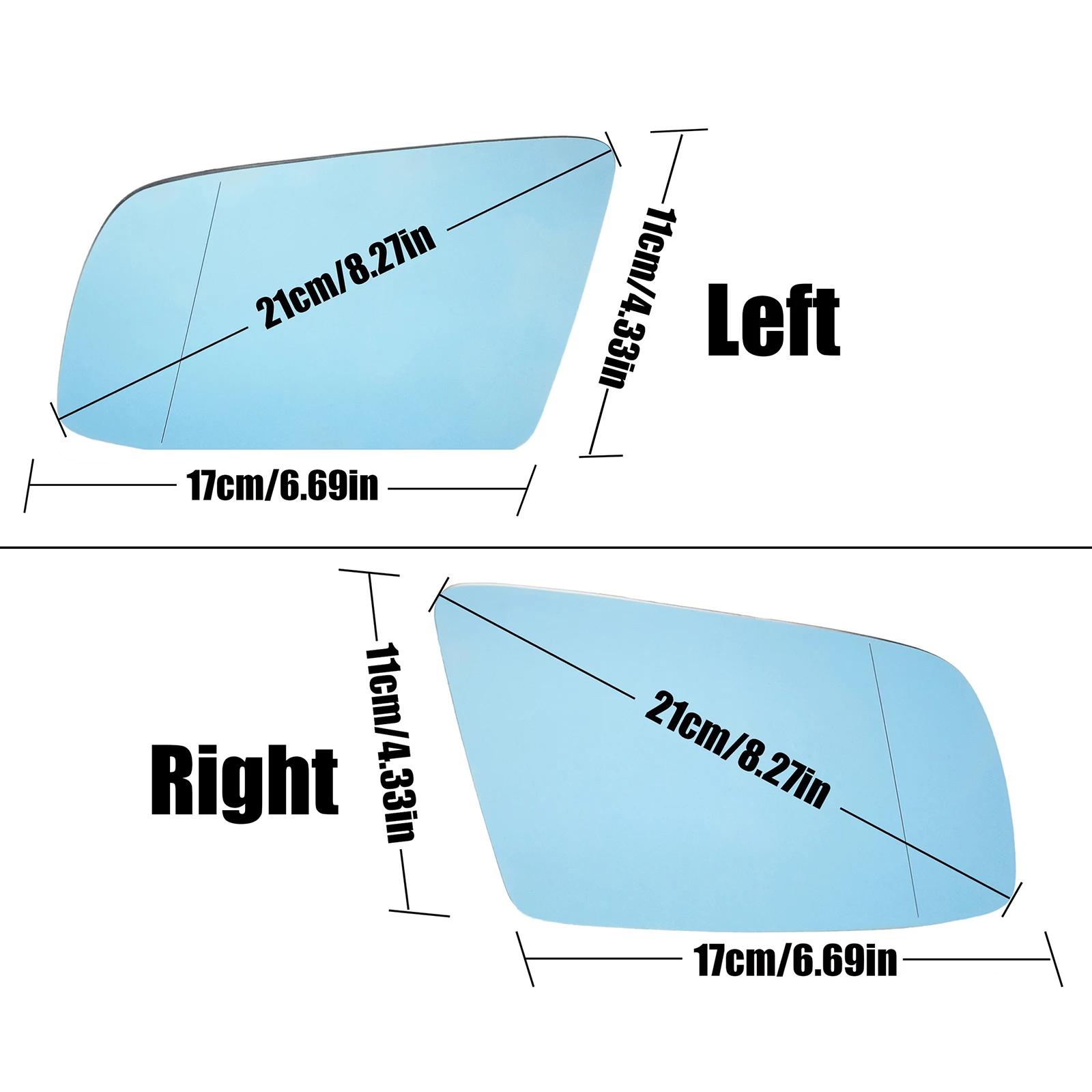 Pour Bmw série 5 E60 E61 E63 E64 2003-2010 côté gauche et droit bleu miroir d'aile chauffant verre g