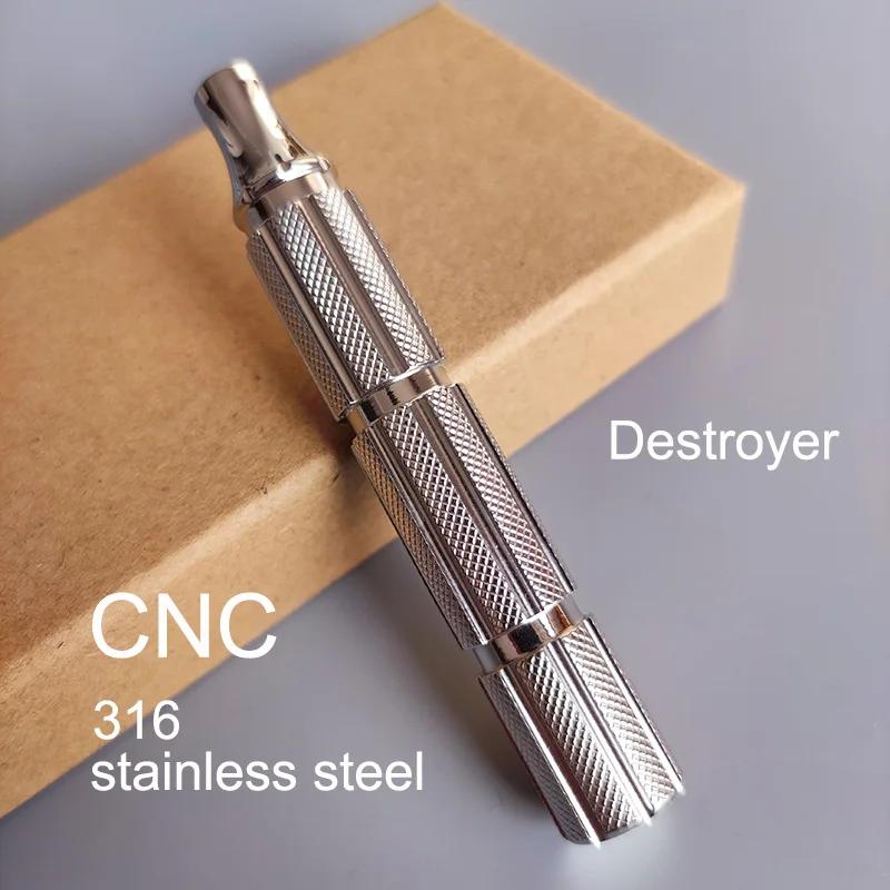 Dscosmetic Destroyer 316L manche de rasoir de sécurité en acier inoxydable