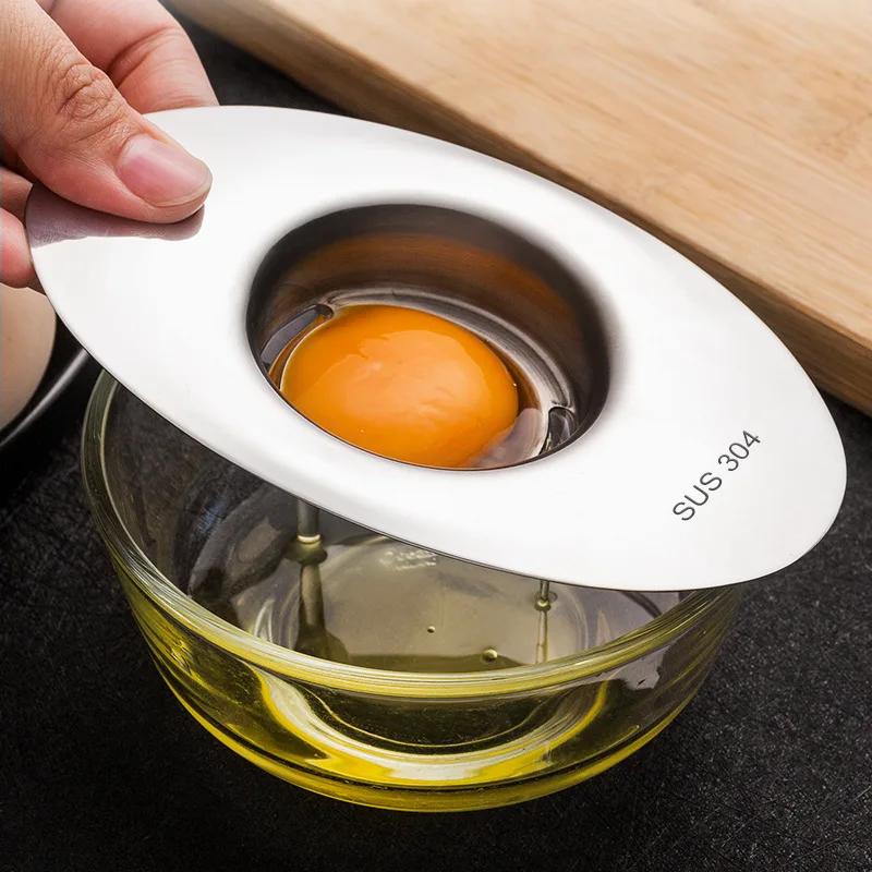 Outils de séparation de blanc d'œuf en acier inoxydable, Gadgets de filtre de jaune d'œuf, accessoir