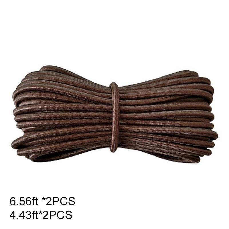 Repose-lit de camping avec cordon élastique, 4 pièces, chaise pliante, accessoire, corde de liaison