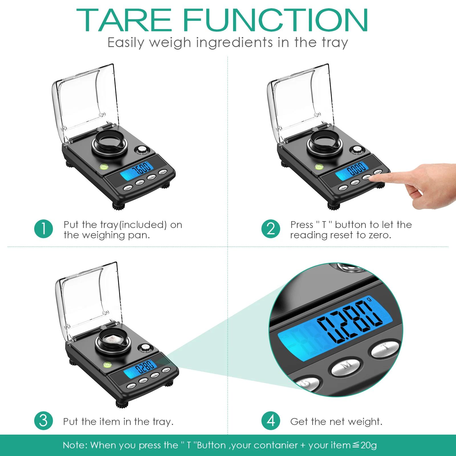 0.001g Balance numérique de précision 20g alimenté par USB Balance électronique LCD Mini Balance de