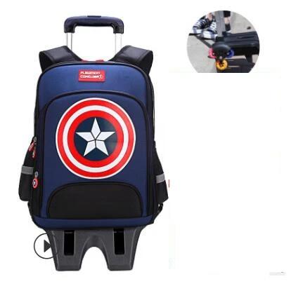 Sacs à dos scolaires à roulettes pour garçons Sacs de voyage pour enfant Sac à dos d'école à roulett