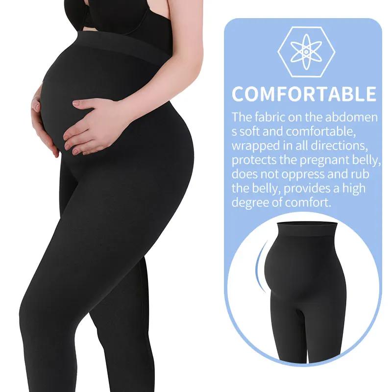 Leggings de maternité taille haute pour femmes enceintes, soutien du ventre, pantalon slim de grosse