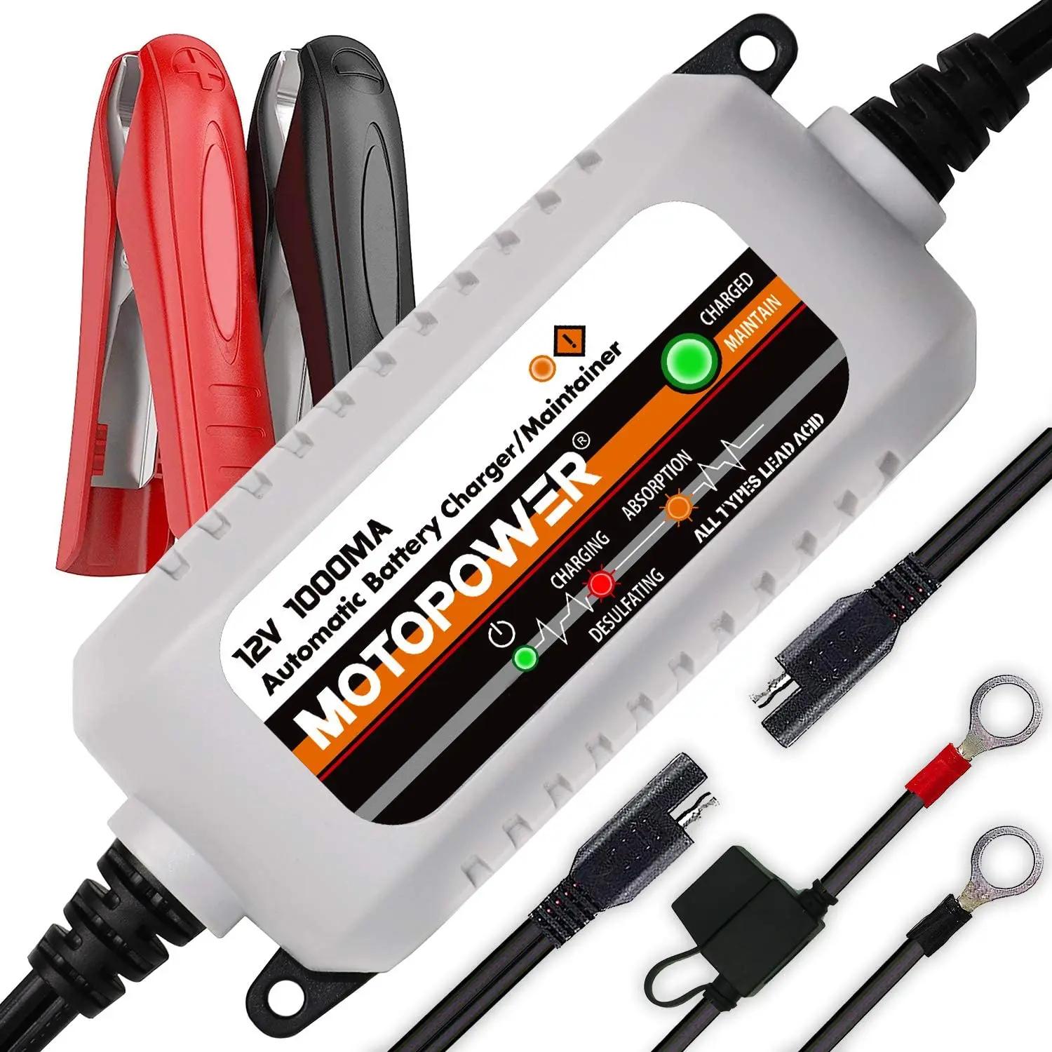 MOTOPOWER MP00205B Chargeur/maintien de batterie entièrement automatique 12 V 1000 mA