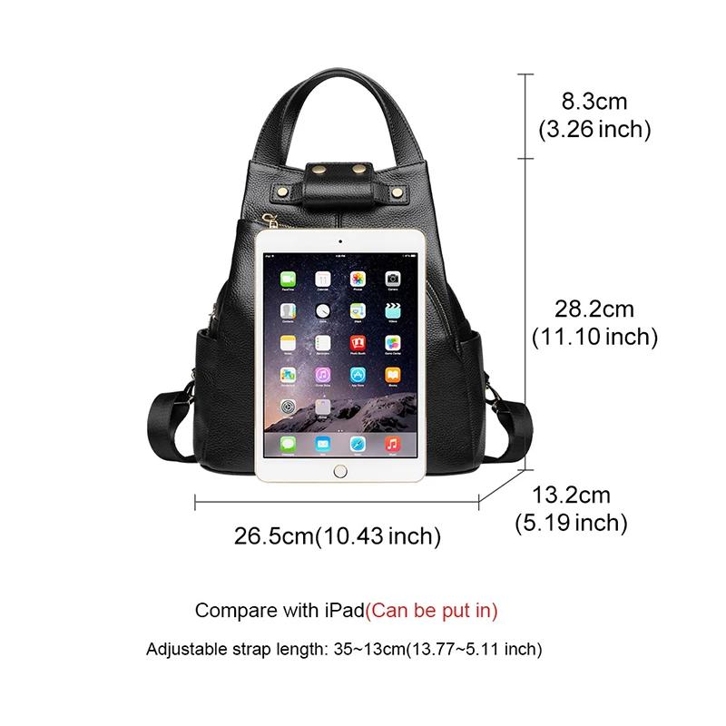 FOXER marque femmes Style sac à dos femme en cuir véritable + microfibre sac à dos fille sac d'école