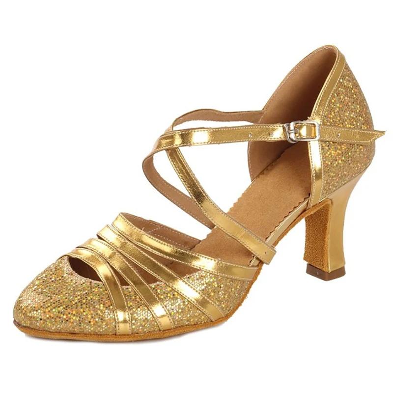 USHINE chaussures de danse de salon femmes paillettes chaussures de danse modernes Salsa salle de ba