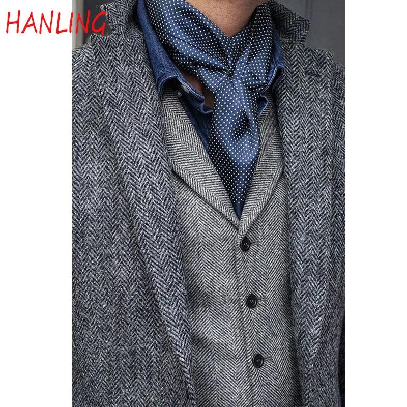 Veste d'hiver à chevrons pour homme, Blazer formel coupe cintrée, manteau chaud, polaire