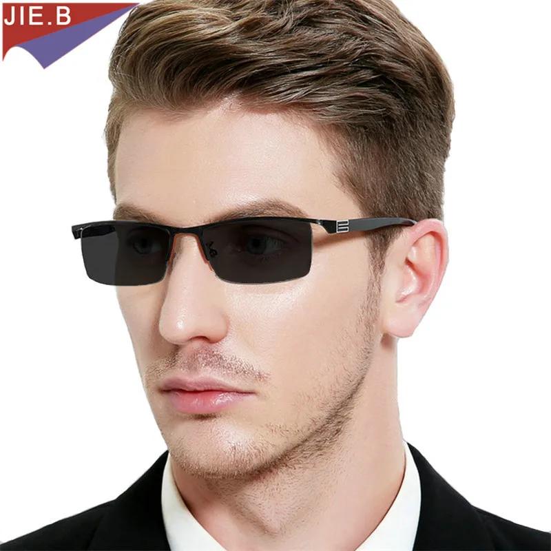 Lunettes de lecture photochromiques pour hommes, nouveau Design, demi-jante, alliage de titane, pres