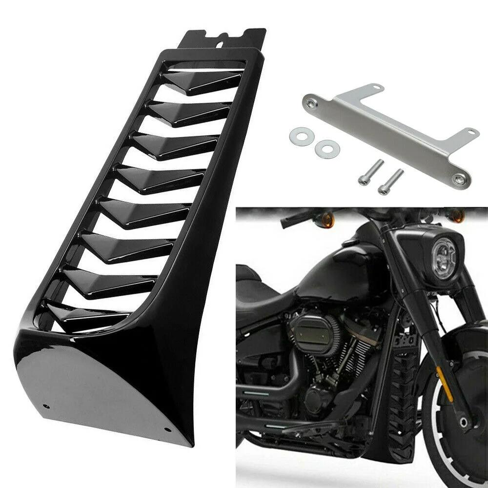 Becquet de carénage de menton avant noir vif pour moto, couvercle de radiateur inférieur pour Harley