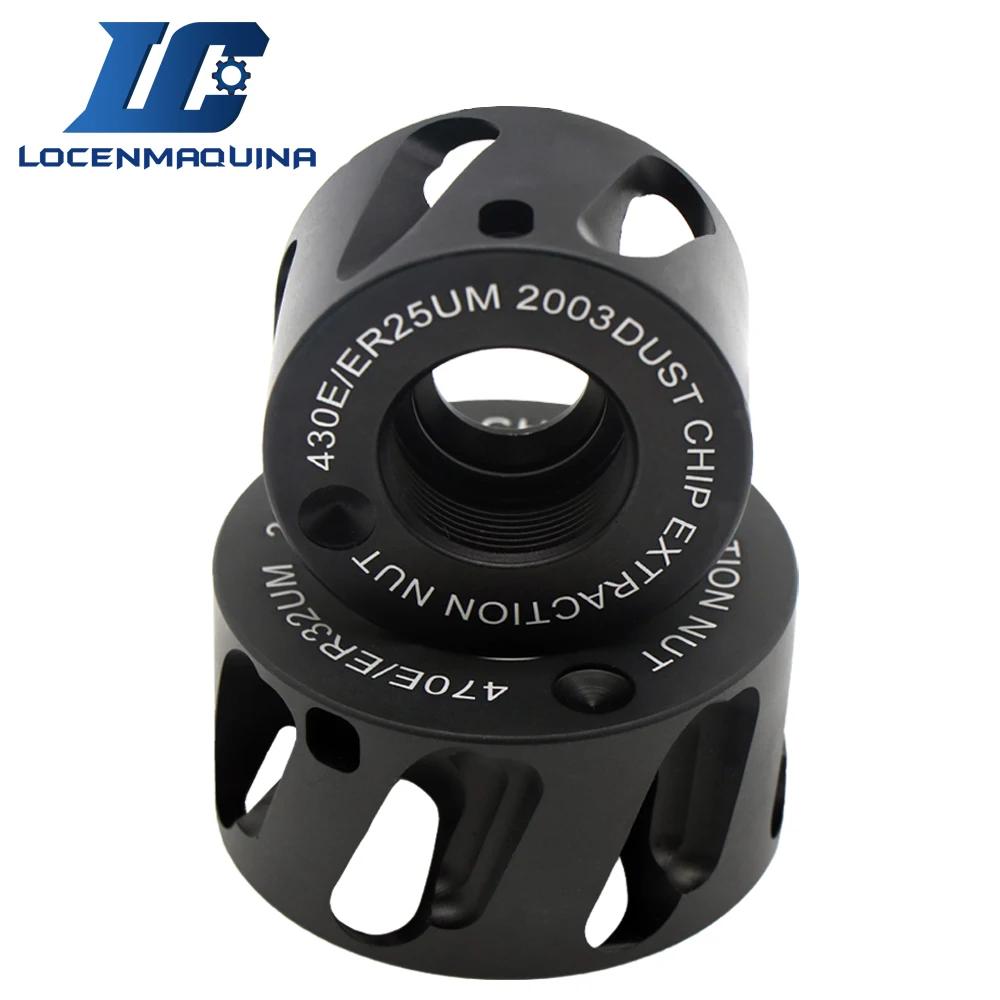 Écrou d'extraction de poussière de broche en aluminium 24000rpm ER20UM ER25UM ER32UM ER40UM, écrou d