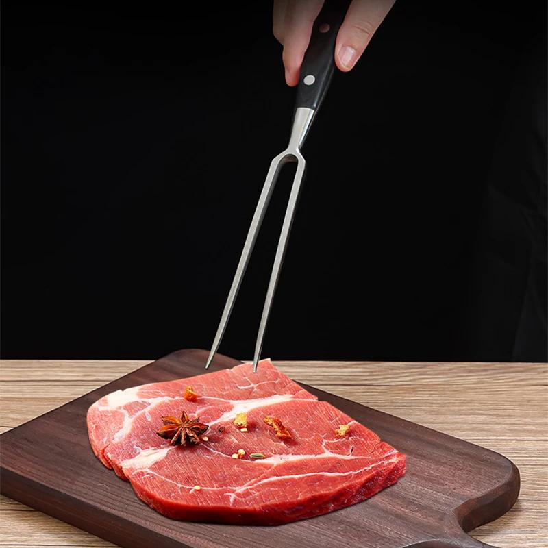Fourchette de Barbecue outils de gril de boeuf accessoires de Barbecue en acier inoxydable Portable