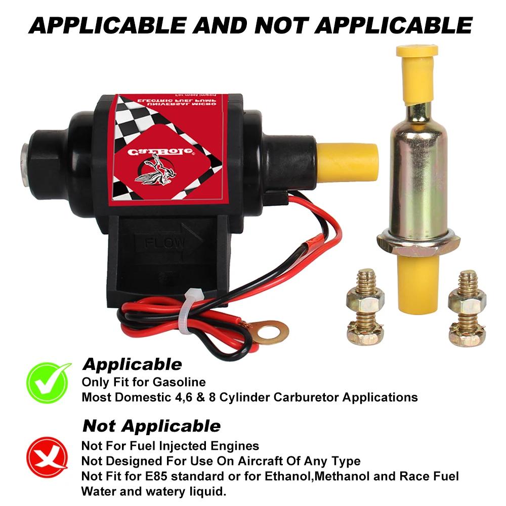 Micro pompe à carburant électrique 42S, basse pression, 2-3,5 psi, universelle, essence polymère