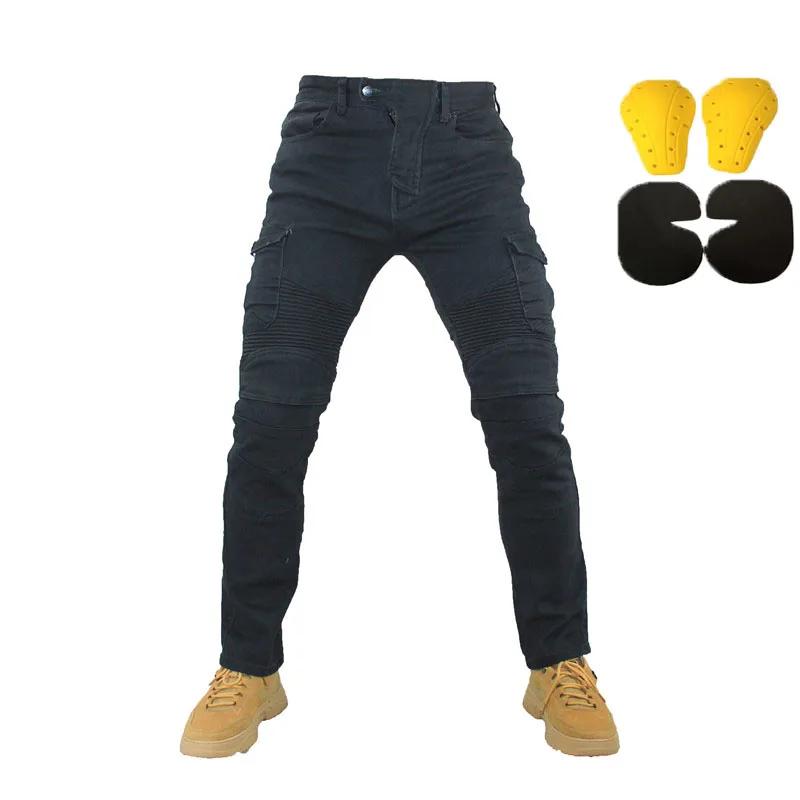 Jean moto pantalons Motocicleta Hombre jean à plumes Version Standard pantalon de conduite en voitur