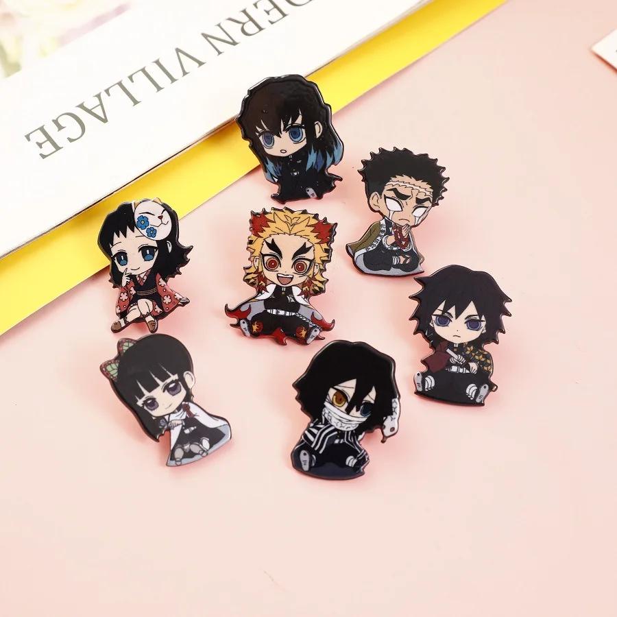 Broche de rôle de dessin animé Demon Slayer, en acrylique, épingles décoratives pour femmes et homme