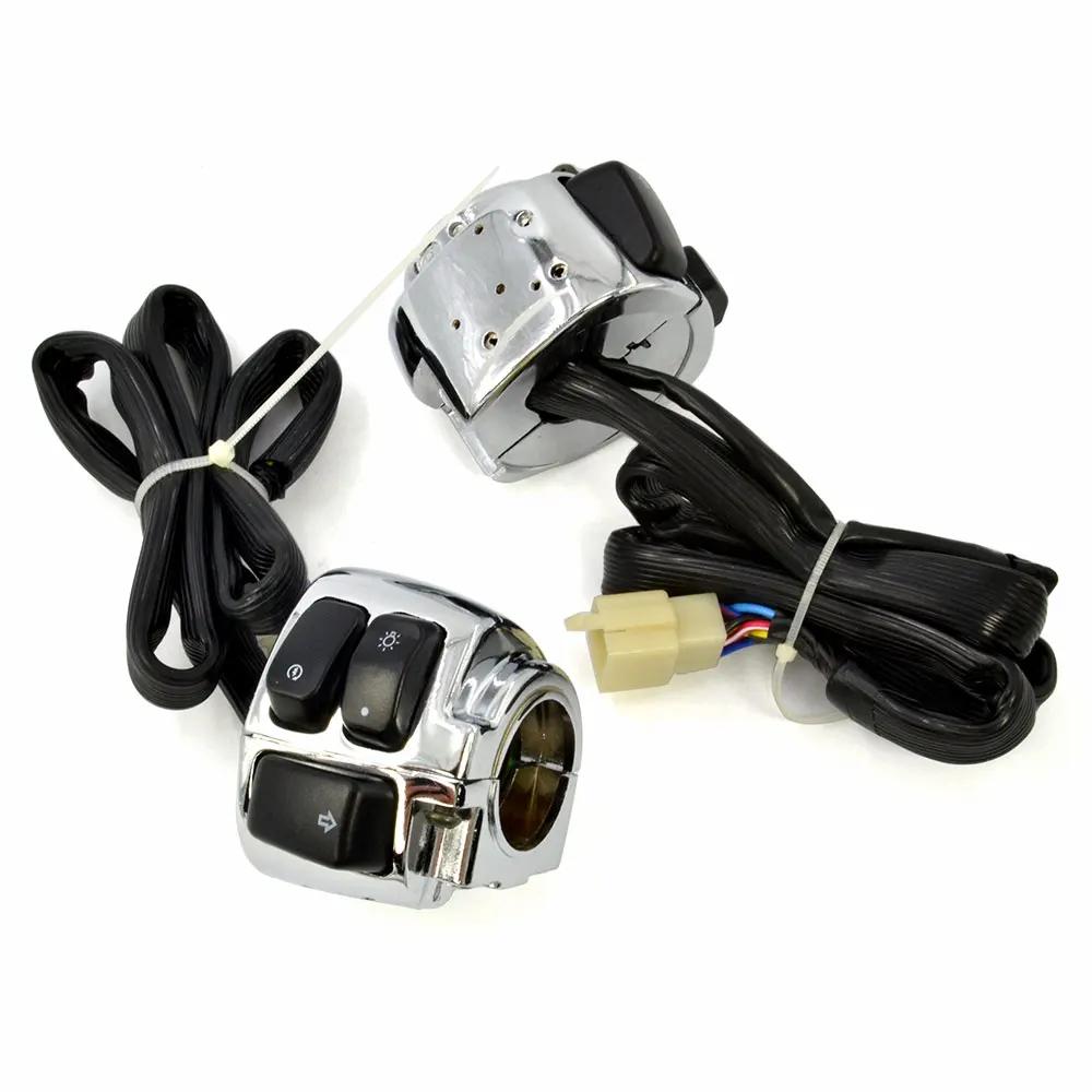 Interrupteur de guidon de moto, clignotant, klaxon, bouton de commande d'engrenage, pour Harley SOFT