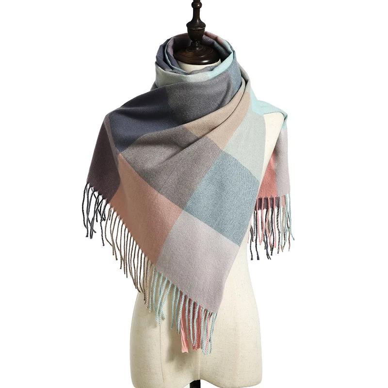 2024 Designer tricoté printemps hiver femmes écharpe plaid chaud cachemire foulards châle marque de