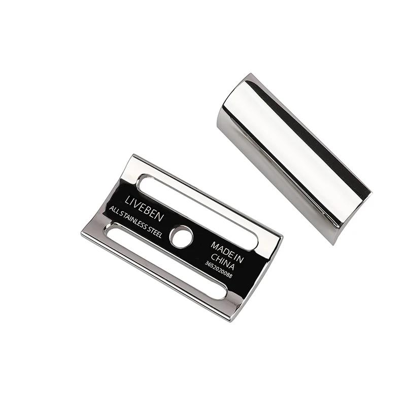 Rasoir manuel en acier inoxydable pour homme, rasoir de sécurité classique à double tranchant, CNC S
