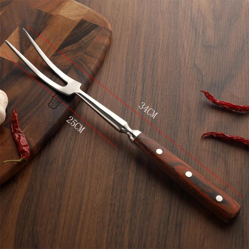 Fourchette de Barbecue outils de gril de boeuf accessoires de Barbecue en acier inoxydable Portable