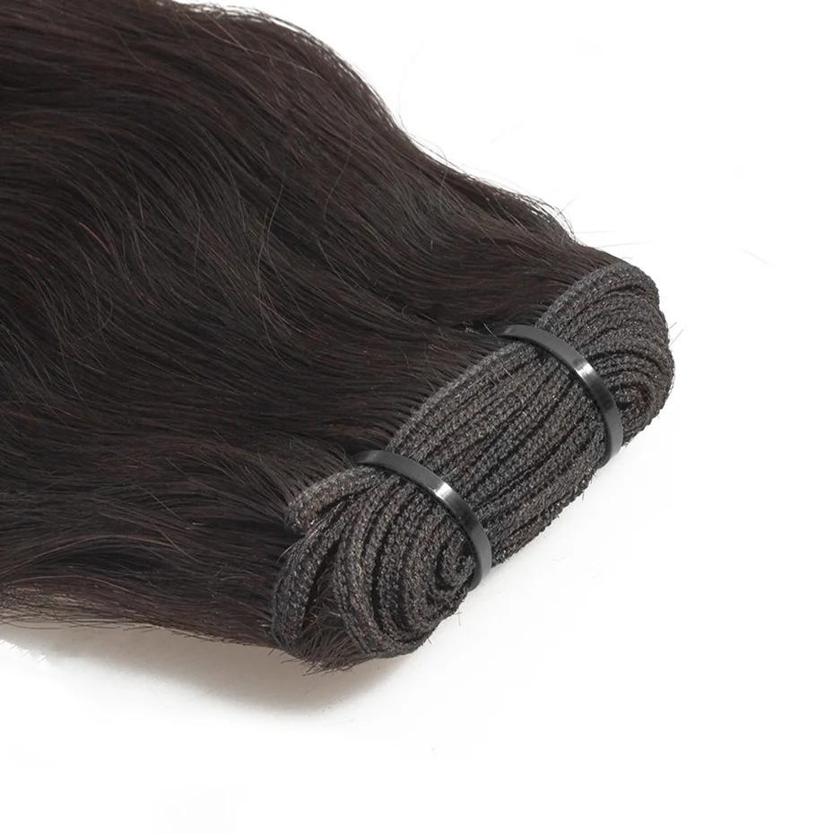 Bundles de cheveux vierges indiens bruts, faisceaux de tissage de cheveux humains raides, extension
