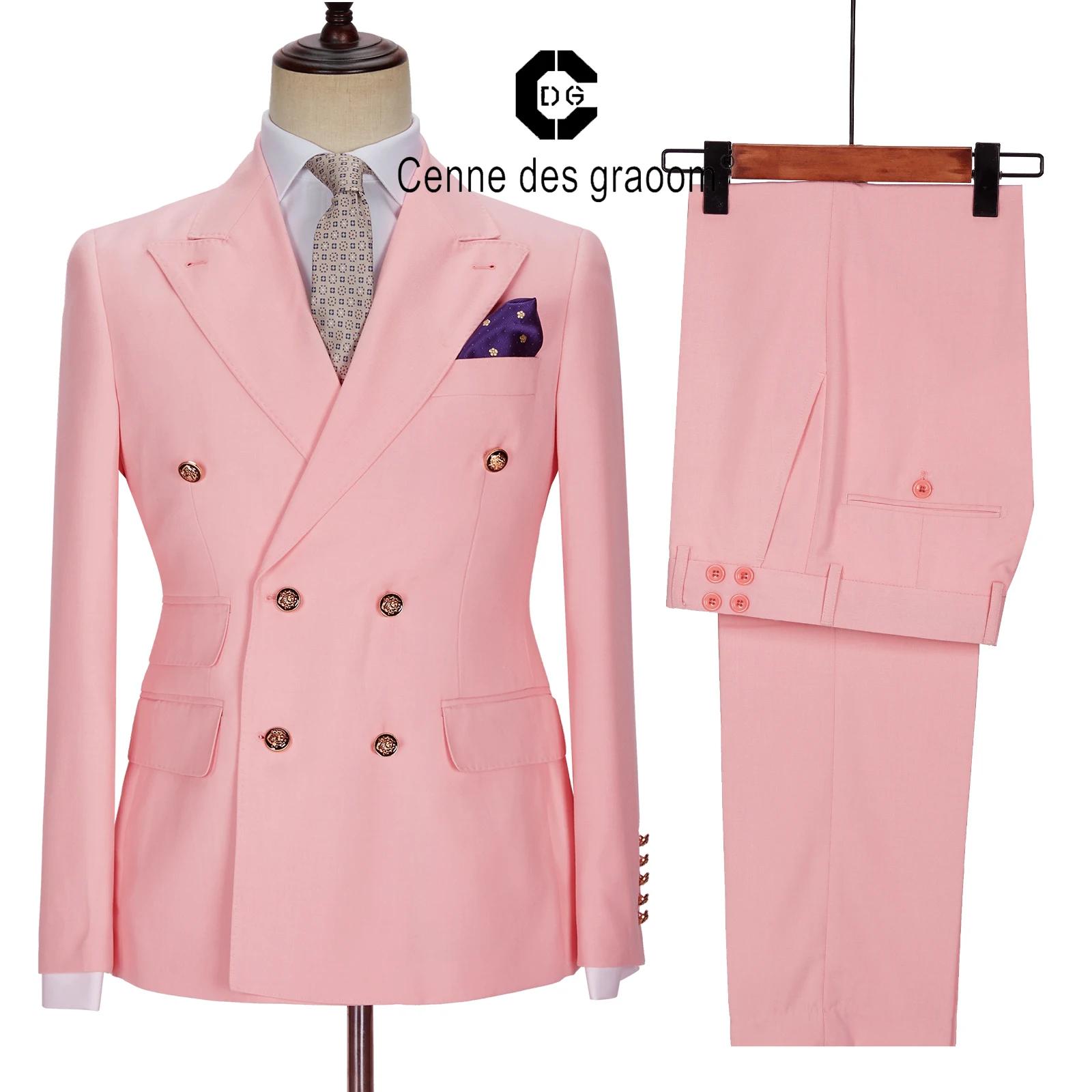 CENNE DES GRAwing M-Costume 2 Pièces pour Homme, Veste d'Hiver Croisée sur Mesure, Blazer à lèvent D
