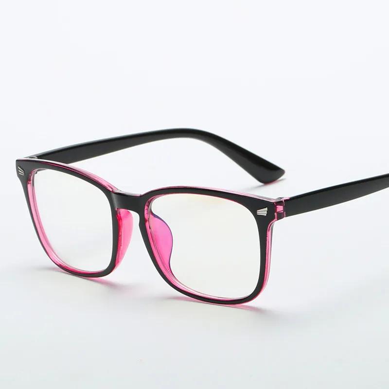 Lunettes carrées unies unisexes pour hommes et femmes, lunettes de protection contre les radiations,