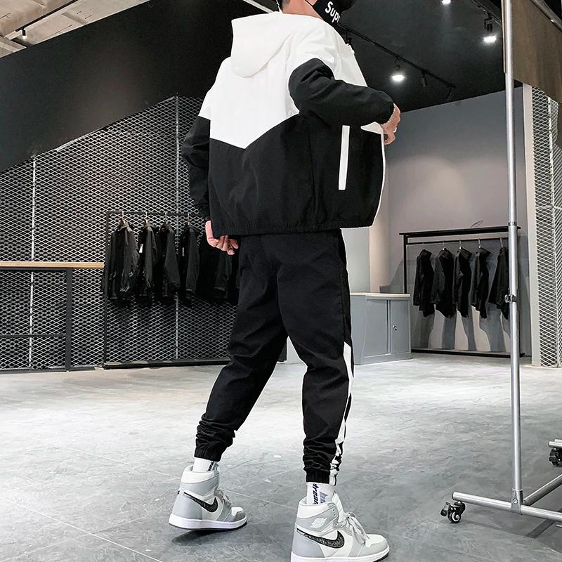 Ensemble de survêtement décontracté pour homme 2026 – Veste à capuche et pantalon de jogging 2 pièce