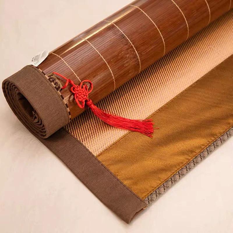 Tapis d'été pliant simple et double face 1.8m 1.5 m, tapis de bambou, tapis de paille, tapis d'été e
