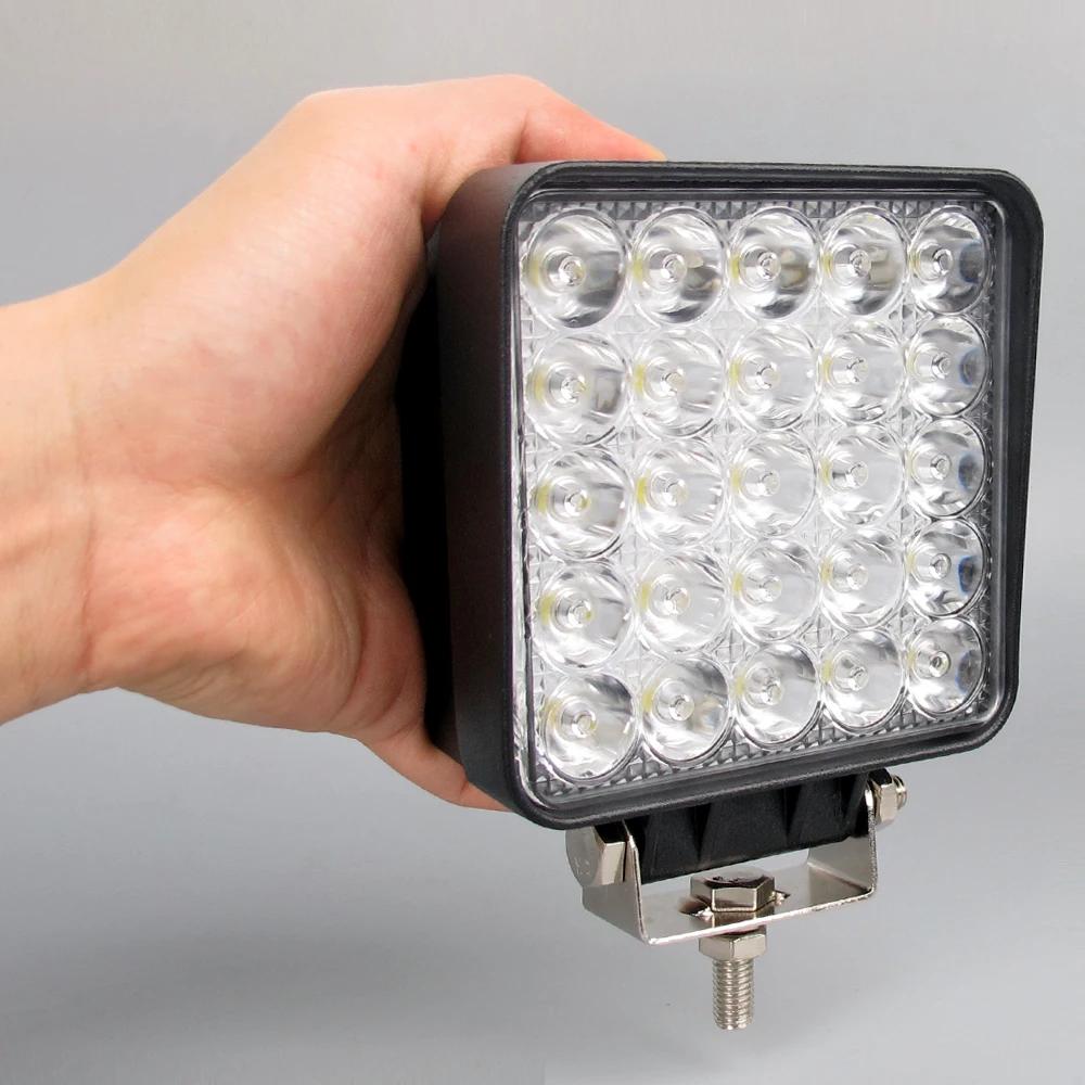 Barre lumineuse de travail Led carrée de 5 pouces, 12V 24V, pour voiture 4x4, moto tout-terrain, tra