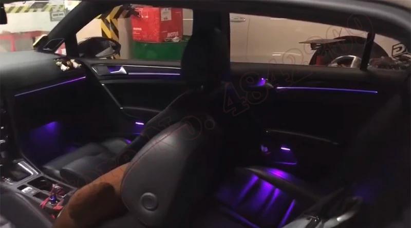 Kit de 10/30 couleurs pour Volkswagen Golf 7 GOLF 7.5 MK7 2015-2021, éclairage d'ambiance décoratif