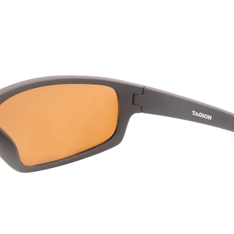 Lunettes de soleil polarisées de marque pour homme 2026, design rectangulaire marron, verres de spor