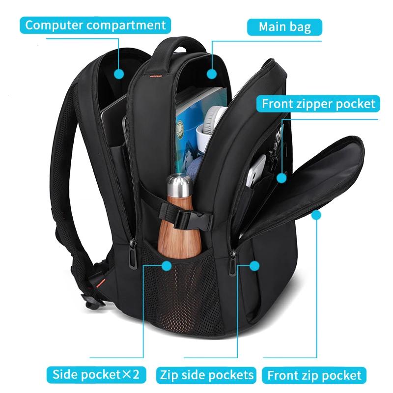 Heroic Knight – sac antivol Oxford 27L pour hommes, grande capacité 15.6 pouces, sac à dos de voyage