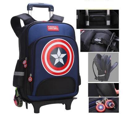 Sacs à dos scolaires à roulettes pour garçons Sacs de voyage pour enfant Sac à dos d'école à roulett