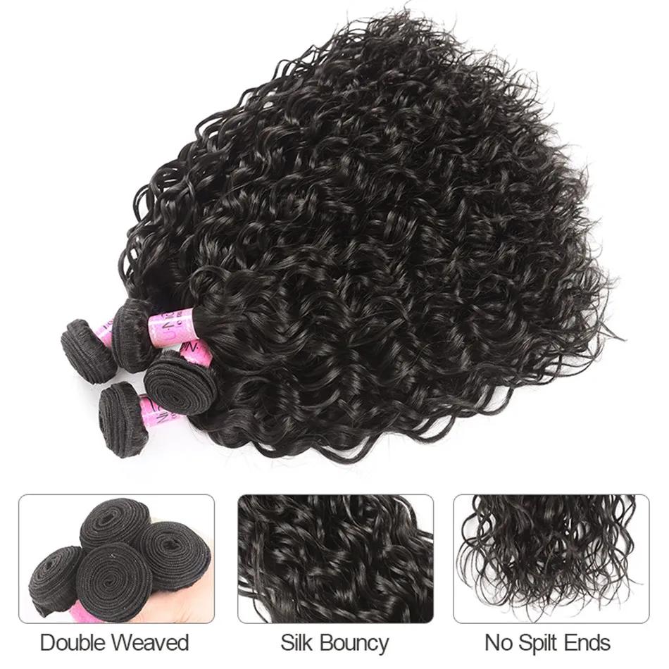 Mèches 100% naturelles vierges ondulées-UNice Hair, tissage à coudre, document riche naturel, 8 à 26
