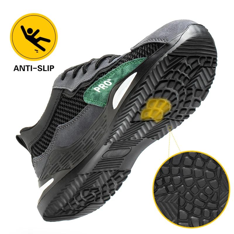 Chaussures de travail de sécurité pour hommes, chaussures d'extérieur avec embout en acier, anti-per
