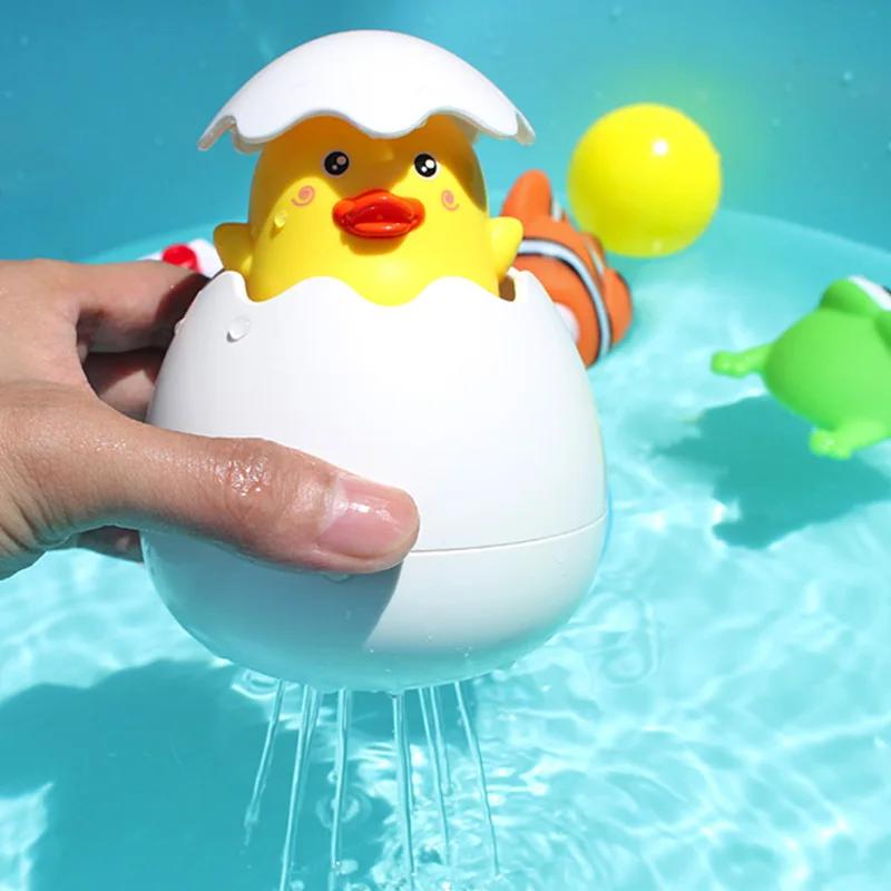 Jouet de bain pour bébé, canard mignon, pingouin, œuf, arroseur d'eau, salle de bain, douche, jouets