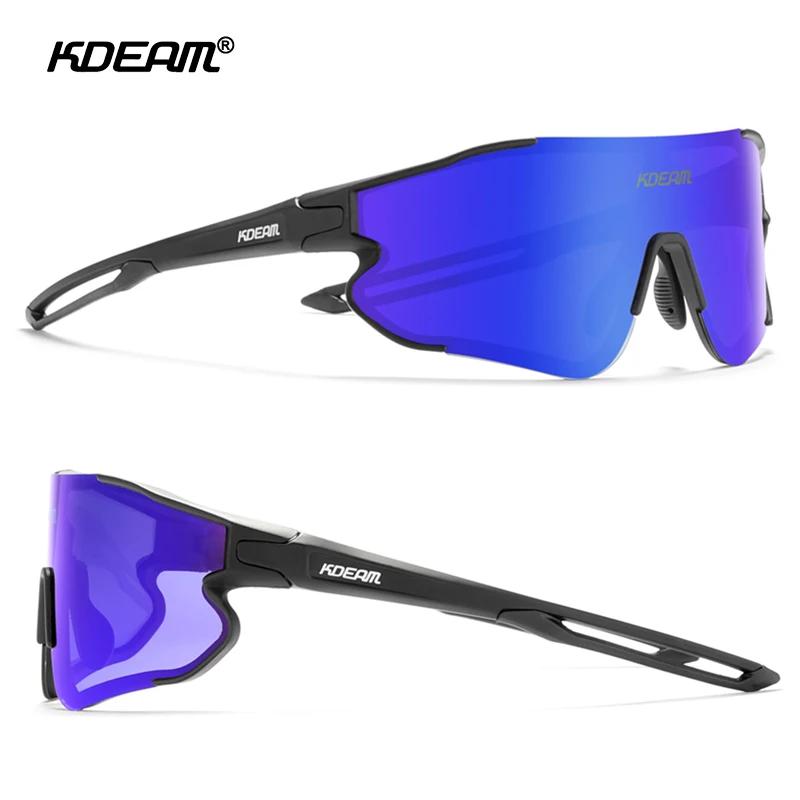 KDEAM Durable TR90 hommes sport lunettes de soleil polarisées résistant aux rayures 1.1mm épaisseur