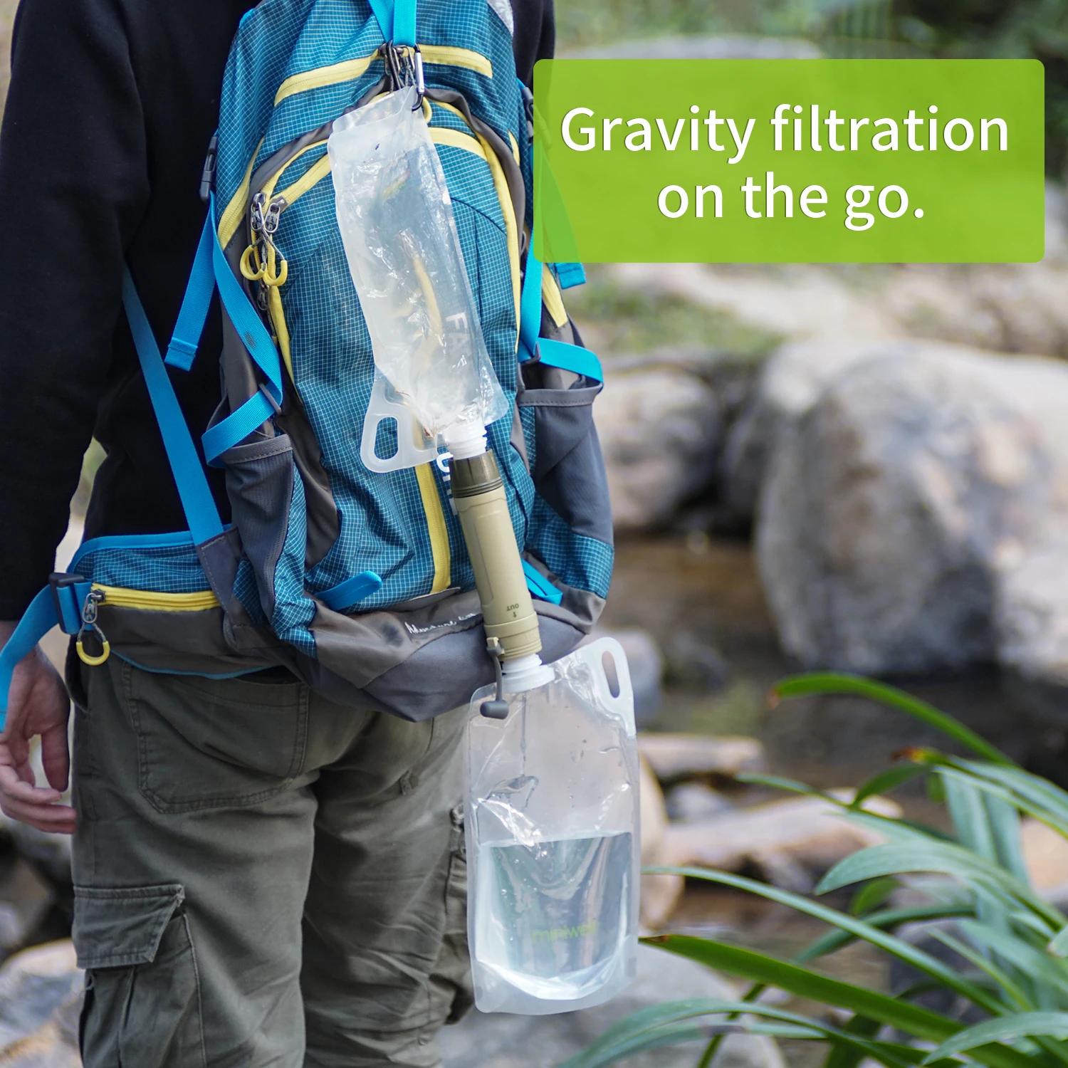 Miniwell - Filtration d'eau portable de survie en plein air pour le camping, la randonnée, l'escalad