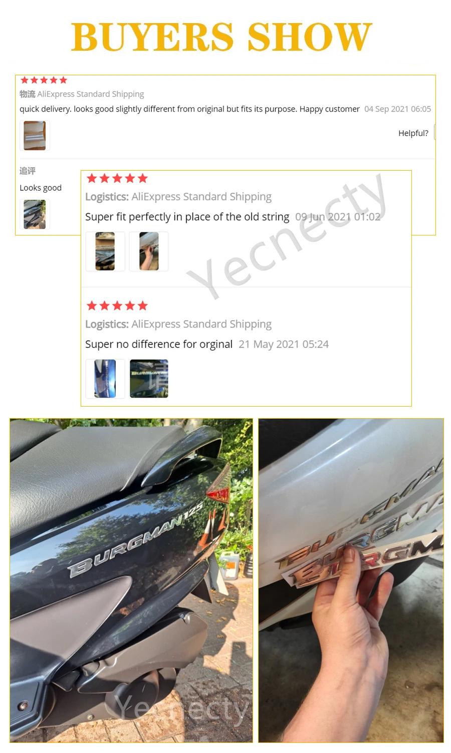 Yecnecty 1 ensemble 3D Chrome moto emblème Badge décalcomanies Scooter autocollants réfléchissants p