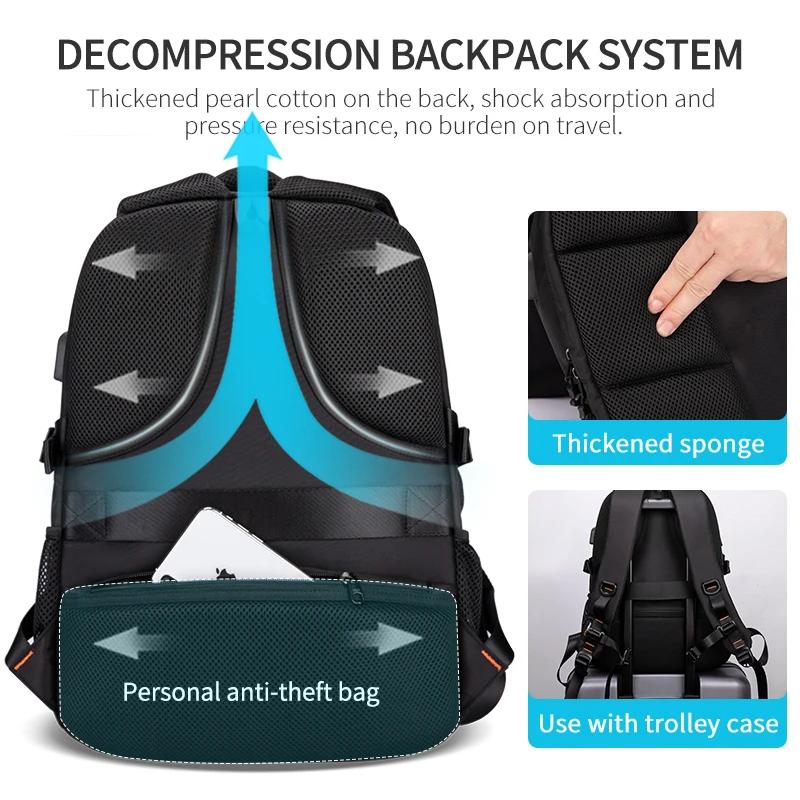 Heroic Knight – sac antivol Oxford 27L pour hommes, grande capacité 15.6 pouces, sac à dos de voyage