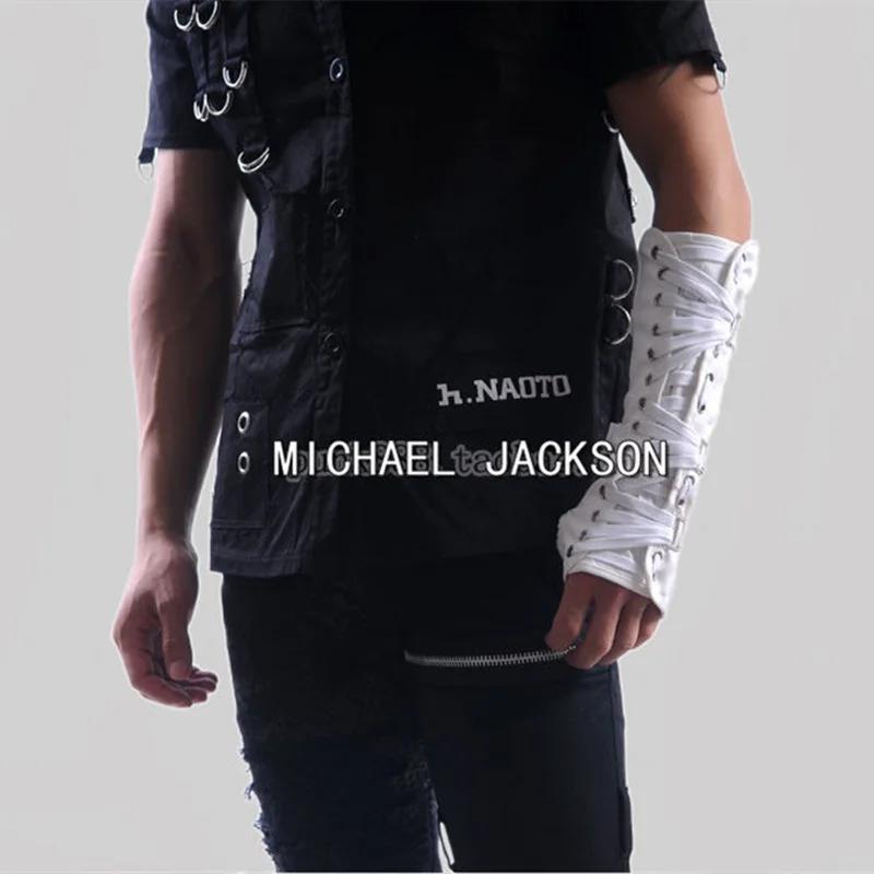 Rare Michael Jackson Punk brassard mauvais confiture noir blanc coton gant pour les Fans Punk pour P