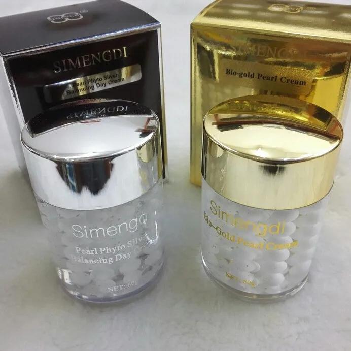 SIMENGDI-Crème de jour dorée et crème de nuit aux perles Phyto, anti-âge, collection d'exportation,