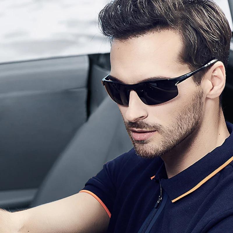 Aluminium magnésium hommes lunettes de soleil polarisées Aviation conduite lunettes de soleil mâle S
