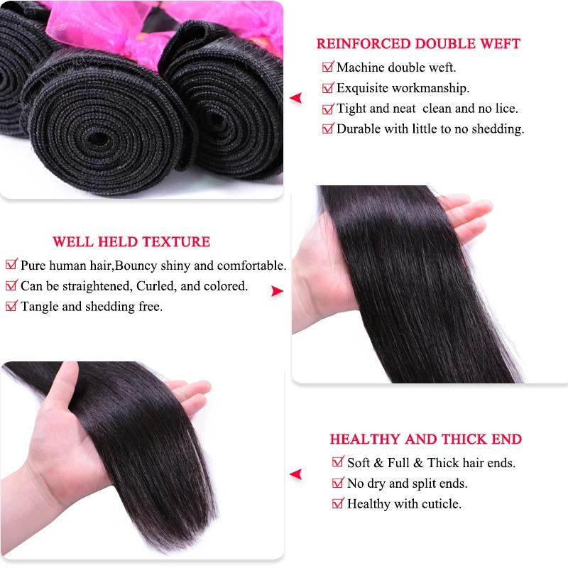 Queen Hair Raw Straight Hair 100% Human Hair Unprocessed Raw Hair Bundles Weave Extension Vietnamese