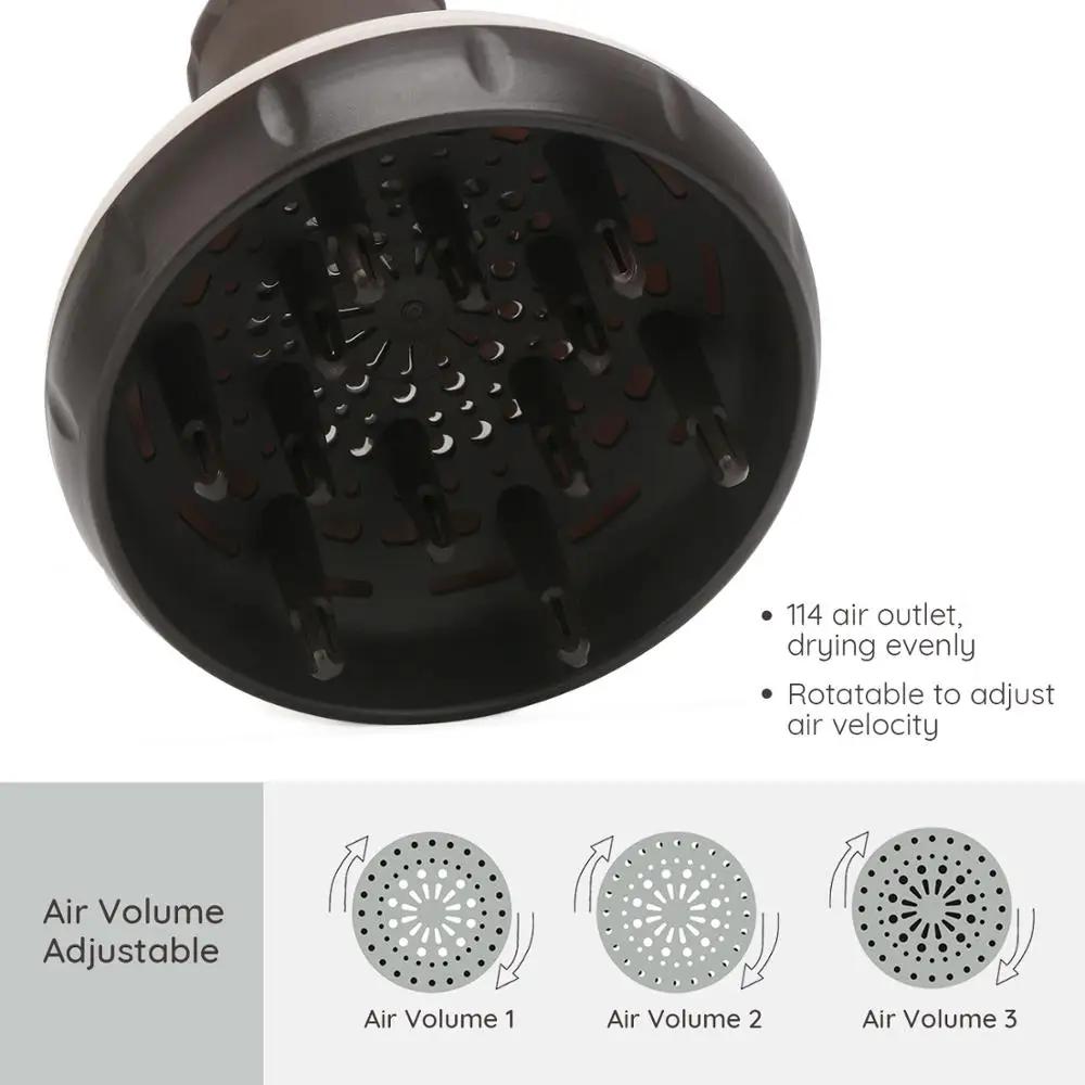 Segbeauty-Diffuseur amélioré pour sèche-cheveux, sèche-cheveux à coupe ondulée bouclée, diffuseur sa